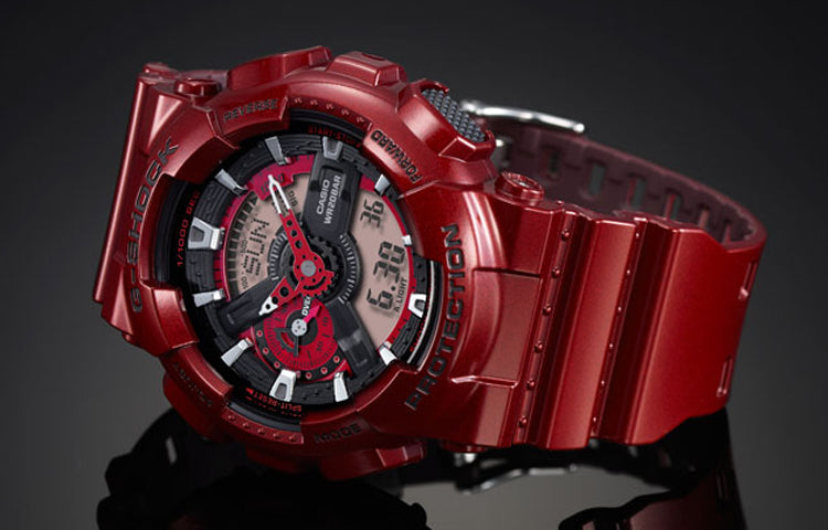 CASIO G-Shock Analog-Digital 'Red' GA-110NM-4A