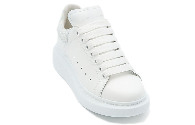 (WMNS) Alexander McQueen Oversized Sneaker 'White Silver Glitter' 558945WIB9T9550