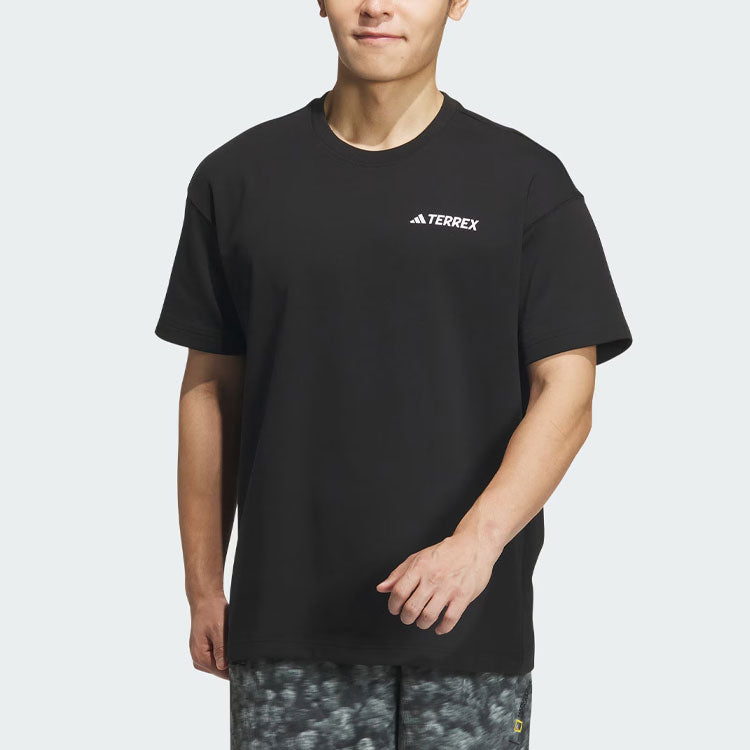 adidas National Geographic AEROREADY Graphic Tee Asia Sizing 'Black' IS9515