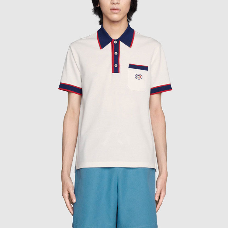 Gucci Cotton piquet polo with Interlocking G 'off-white' 653380-XJDF8-9222