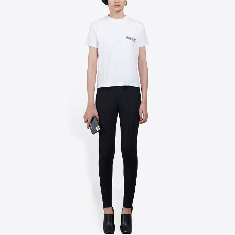 (WMNS) Balenciaga Alphabet Logo Printing Short Sleeve 'White' 612964TIV529040