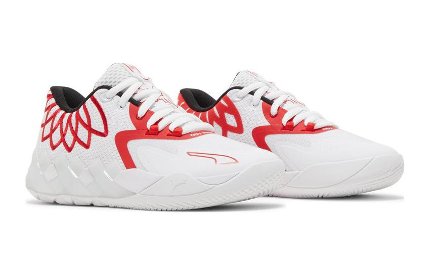 (GS) PUMA MB.01 Lo 'Team Colors White High Risk Red' 377368-10