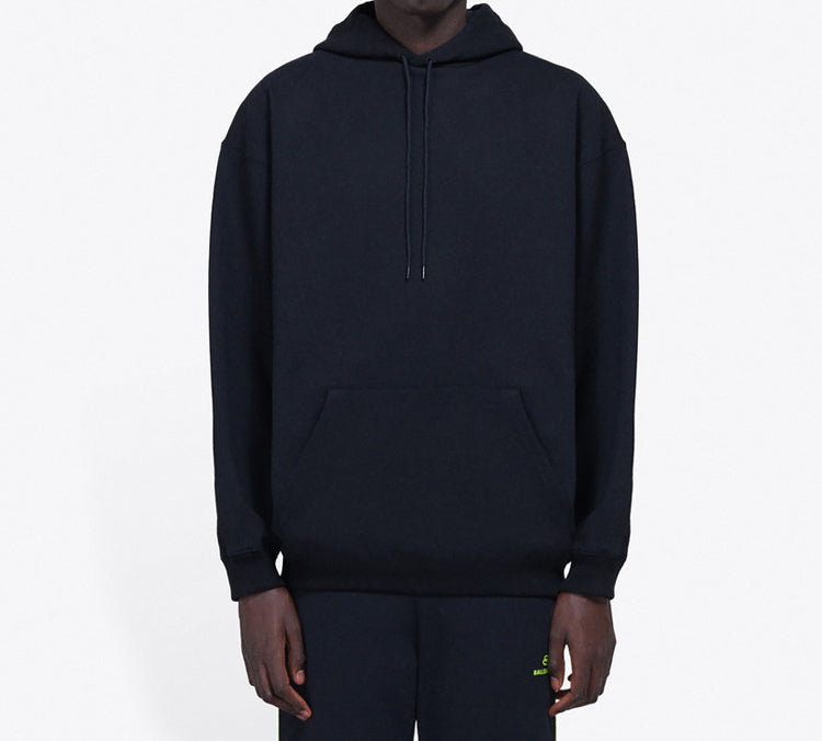 Men's Balenciaga Back Large Logo Printing Black 556143TAV371000