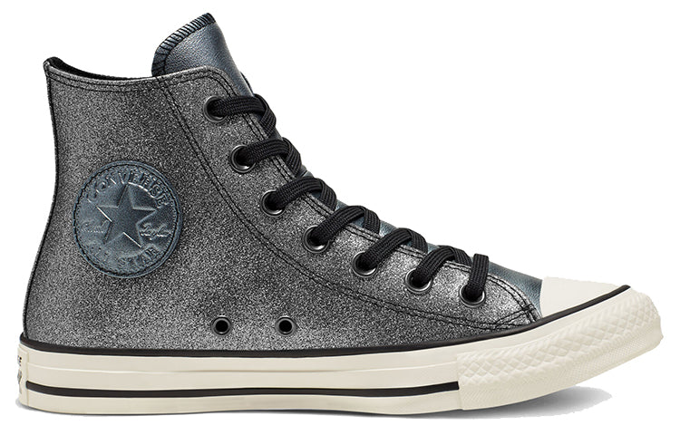 (WMNS) Converse Shiny Metals Chuck Taylor All Star High Top Leather Metal Silver 565823C
