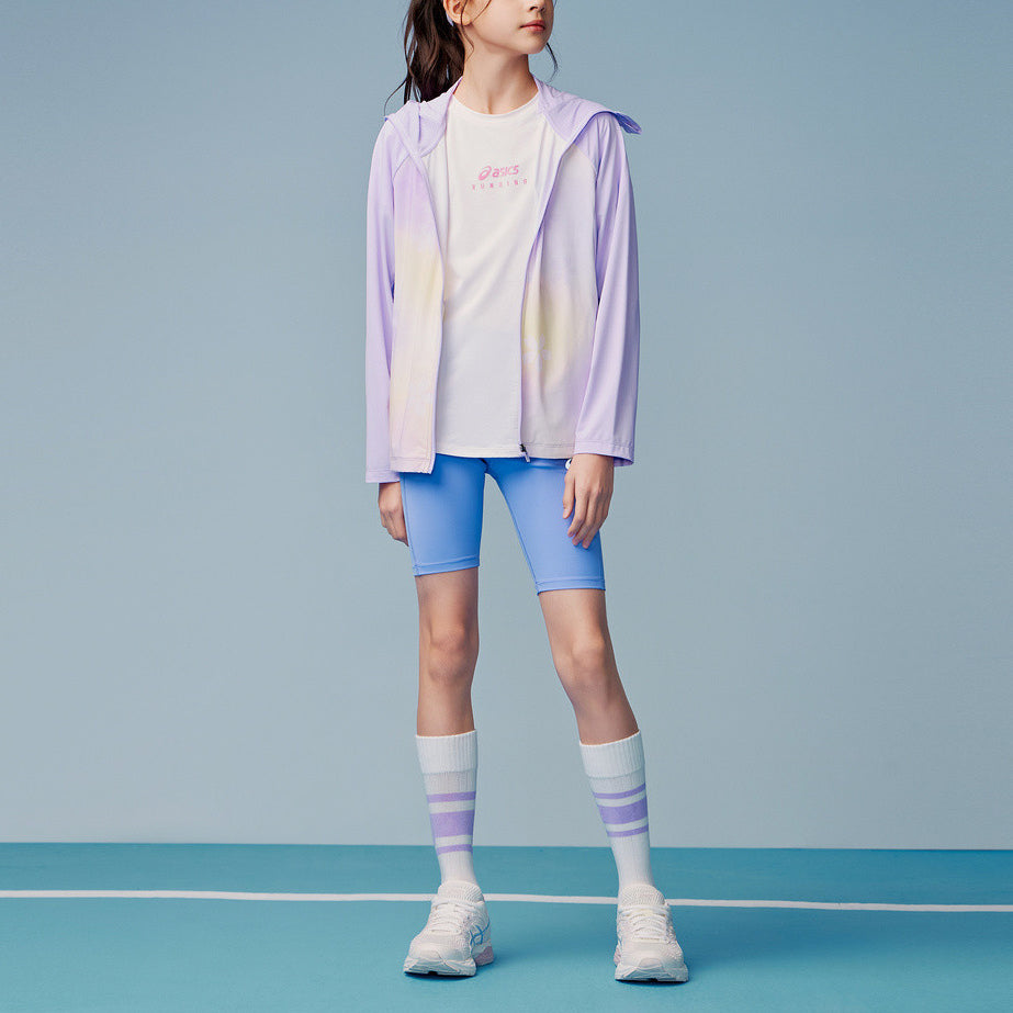 (GS) ASICS Colorful Logo Jacket 'Purple' 332241053081-508
