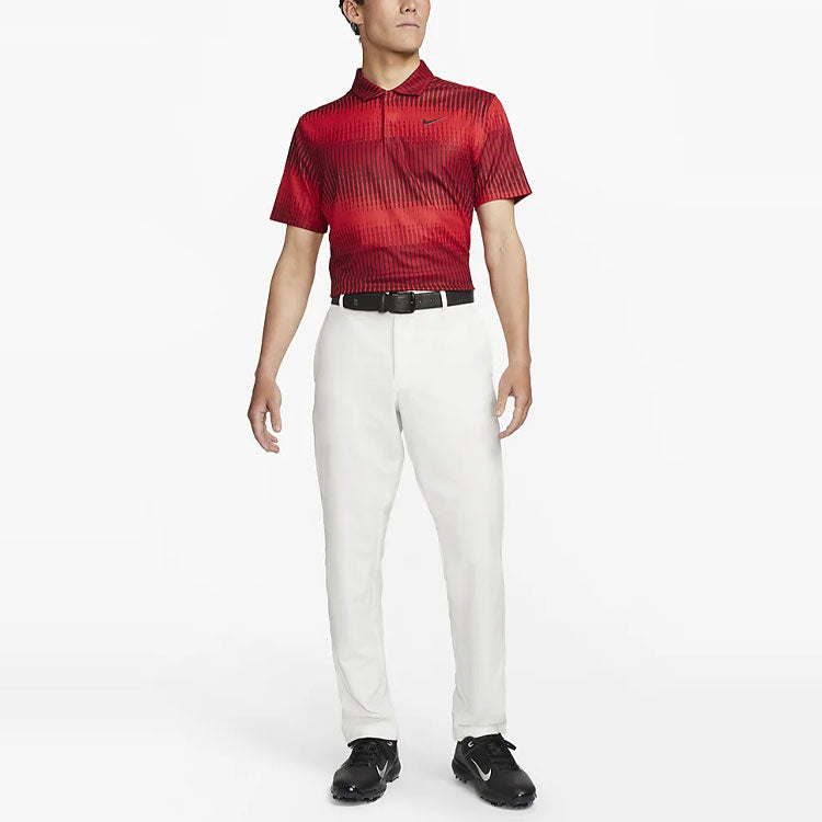 Men's Nike Dri-FIT ADV Gradient Printing Casual Short Sleeve Red Polo Shirt DN2238-657