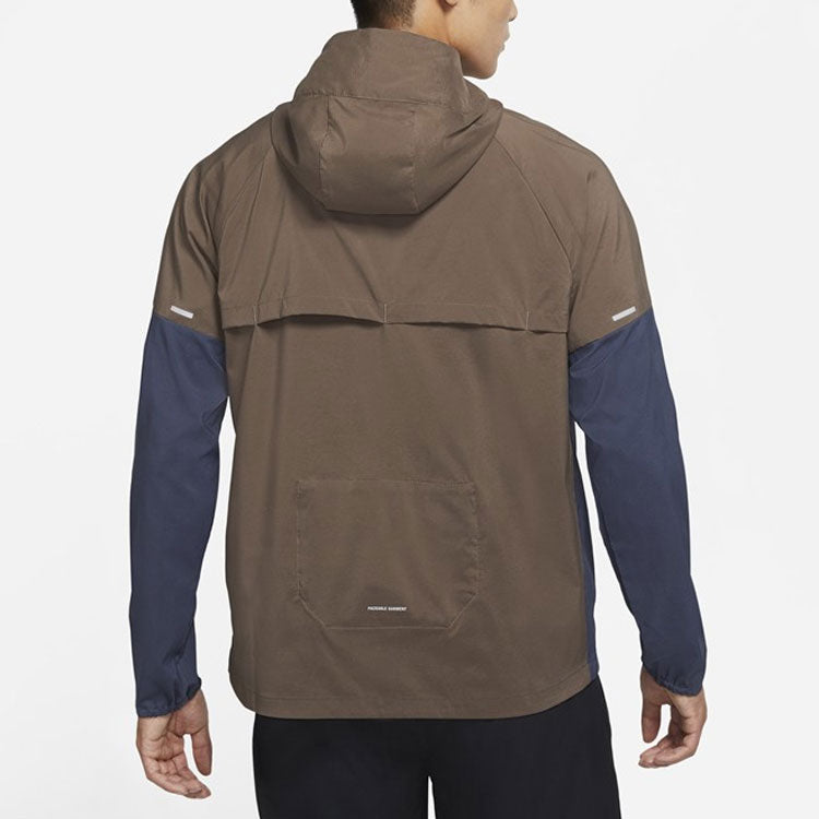 Men's Nike Printing Colorblock logo Casual Hooded Jacket Multicolor CZ9071-004