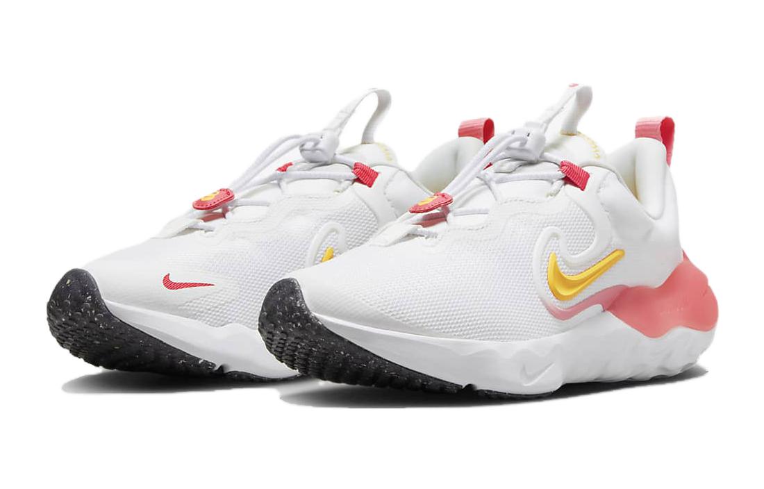 (GS) Nike Run Flow 'White Pink Yellow' DR0472-100