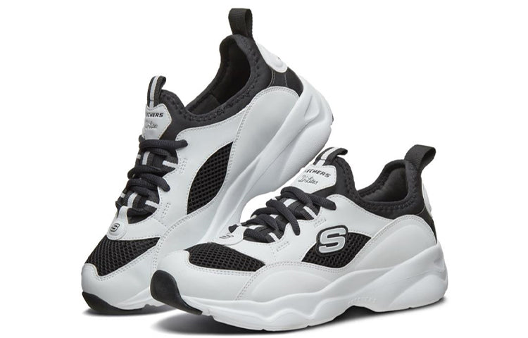 (WMNS) Skechers D'lites Airy White/Black 66666207-BKW