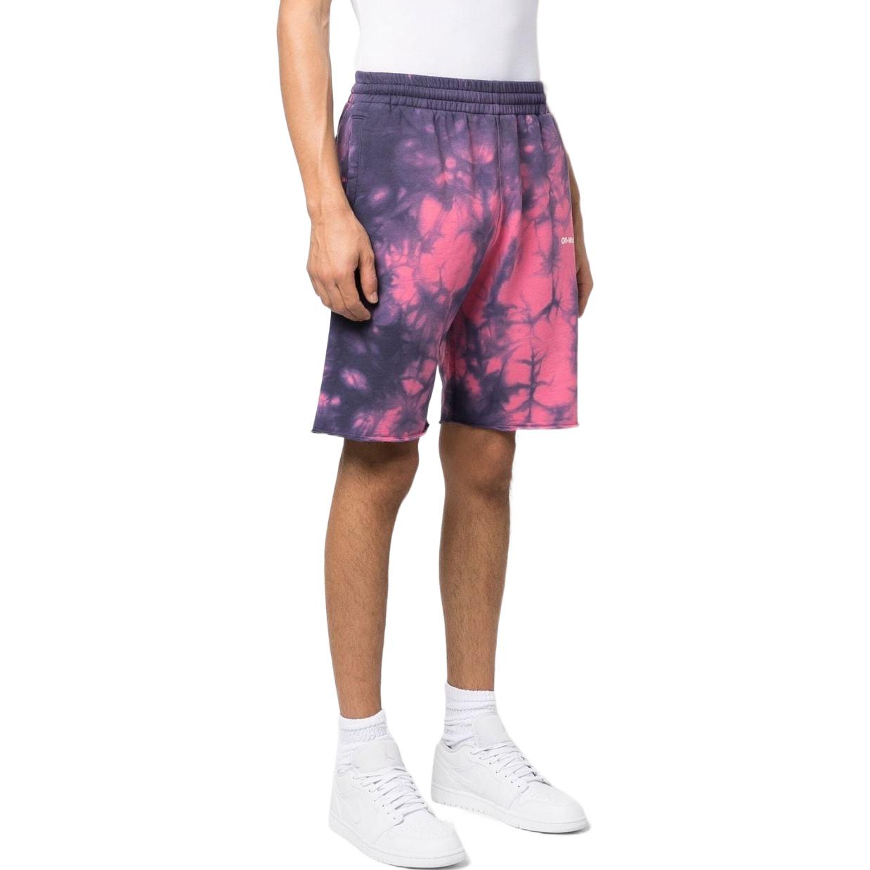 Off-White tie-dye Track Shorts 'Pink' OMCI006F22FLE0073401