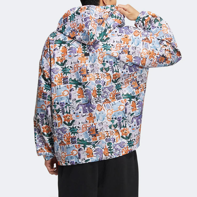 adidas Originals Knit COL AOP Jackets 'White Orange Purple' HR6438