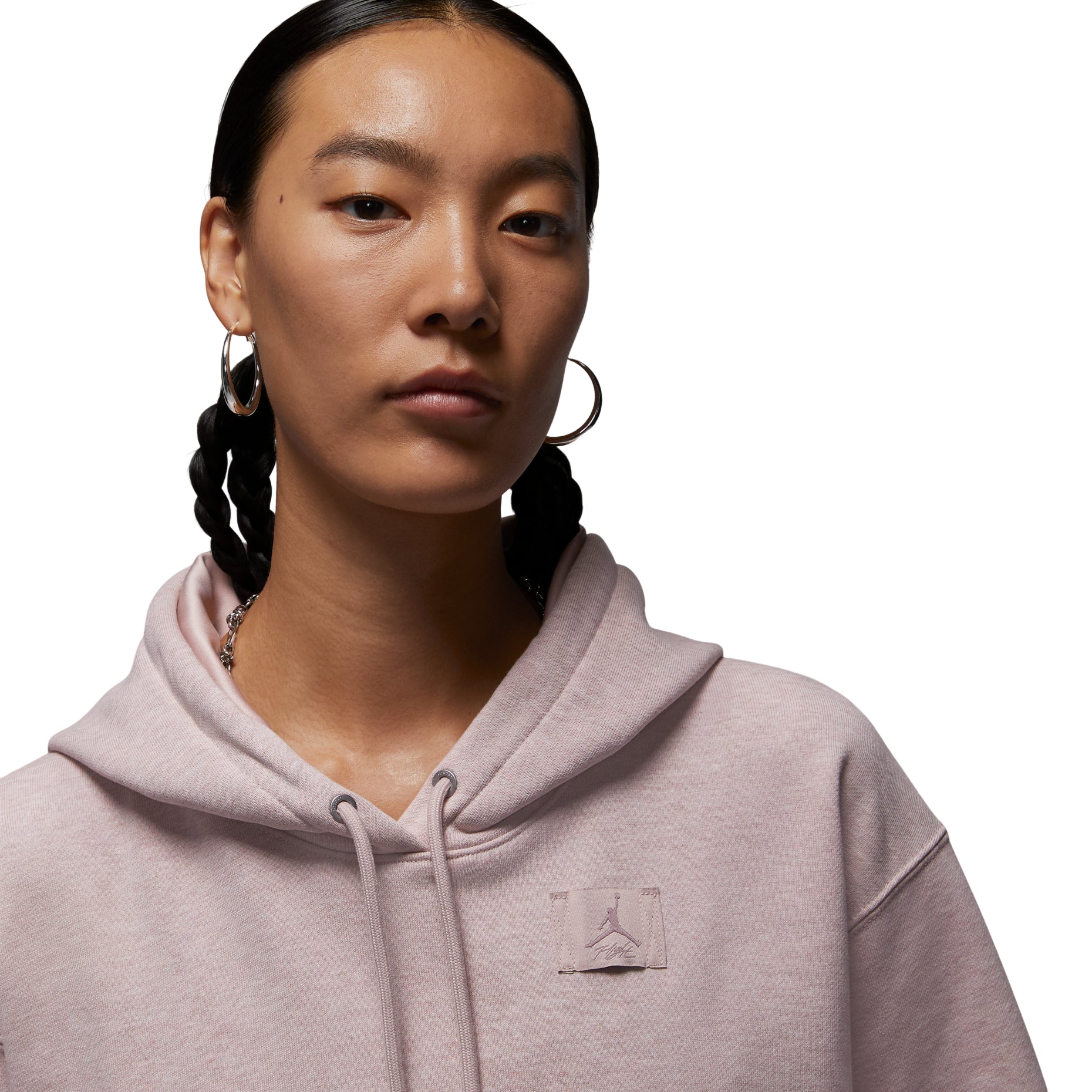 (WMNS)  Air Jordan Flight Fleece Hoodie 'Petrified Grey' HJ1312-292