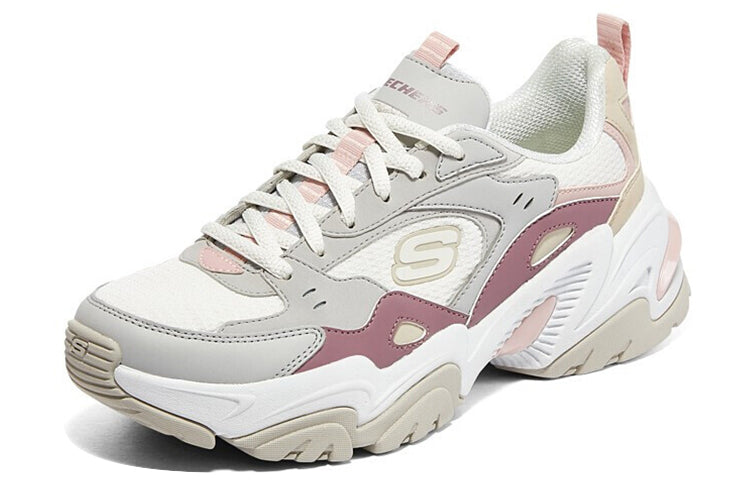 (WMNS) Skechers Stamina V2 'Light Gray White Red' 149909-LGMT