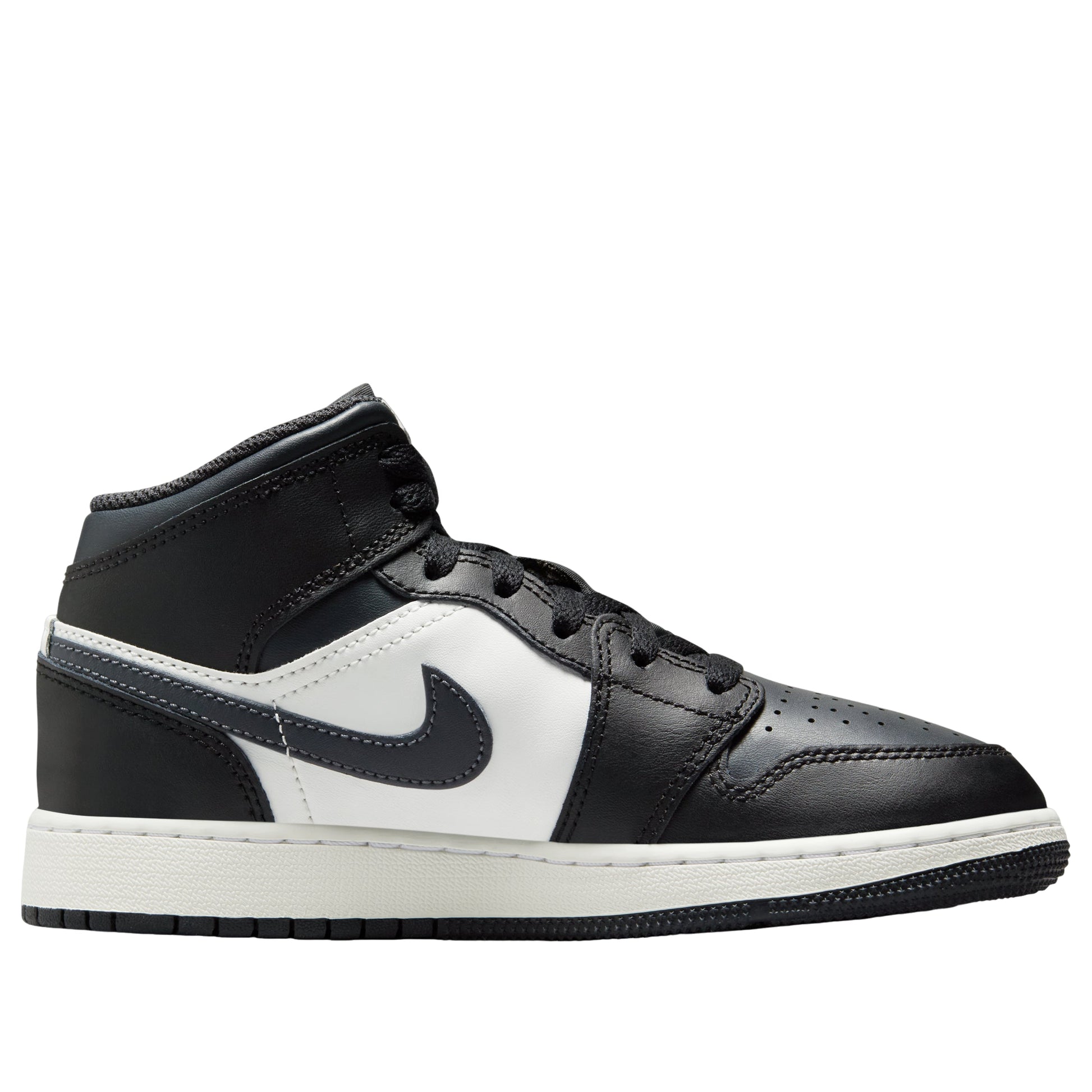 (GS) Air Jordan 1 Mid 'Black Summit White Off Noir' DQ8423-010