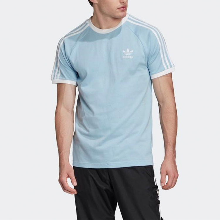 adidas originals logo Embroidered Short Sleeve Blue FM3773