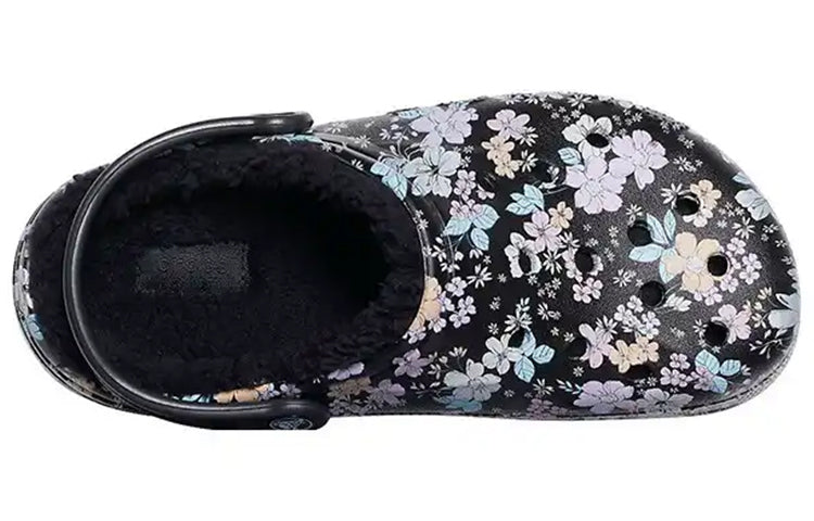 (WMNS) Crocs Baya Lined Clogs 'Black White' 205975-0CV