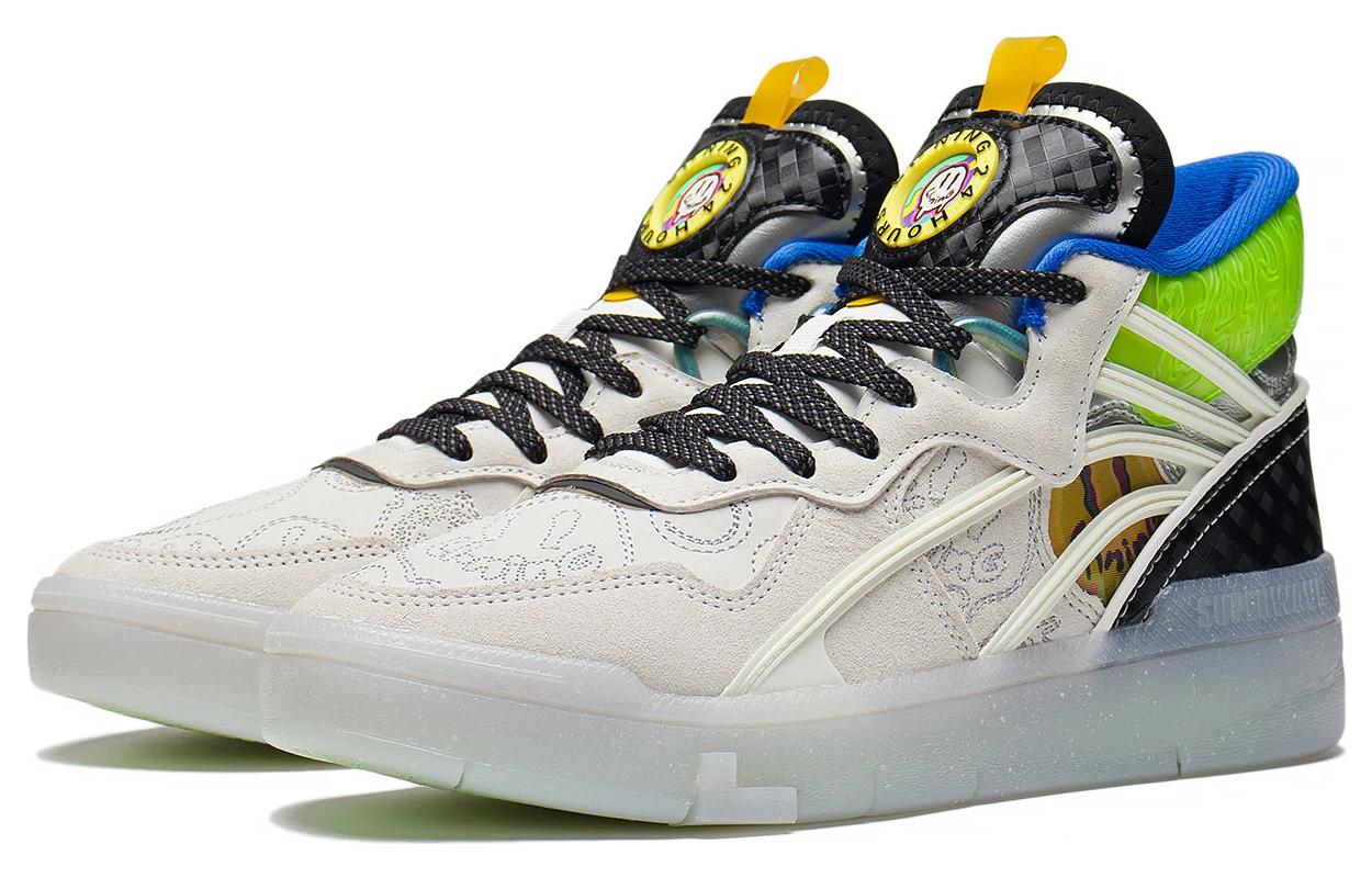 (WMNS) Li-Ning Superwave Mid 'White Blue Green' AGCS284-1