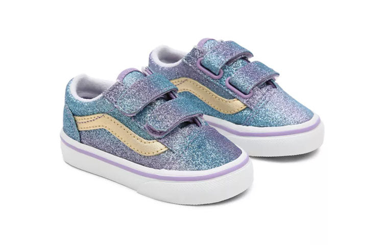 Vans Toddler Ombre Glitter Old Skool Velcro 'Blue Purple' VN000D3YABZ