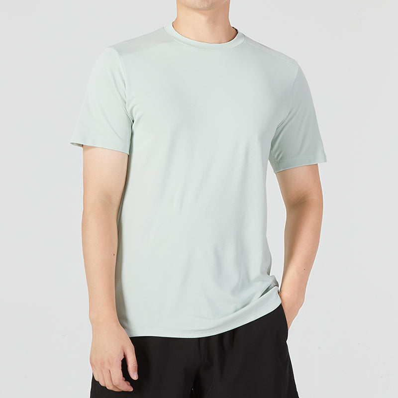Men's adidas Solid Color Athleisure Casual Sports Round Neck Short Sleeve flax Green T-Shirt HJ9772