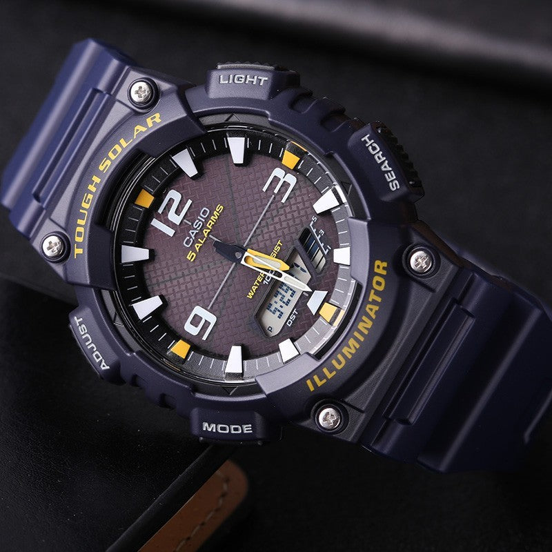 CASIO Waterproof Sports Solar Powered Quartz Mens Blue Analog/Digital Combo AQ-S810W-2A