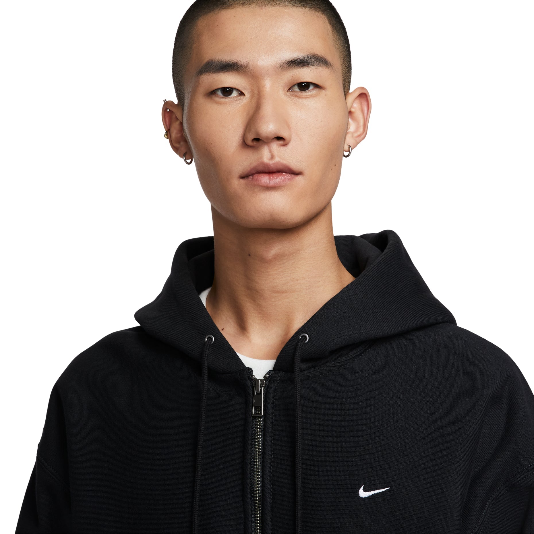 Nike Solo Swoosh Full-Zip Fleece Hoodie 'Black' HV1085-010