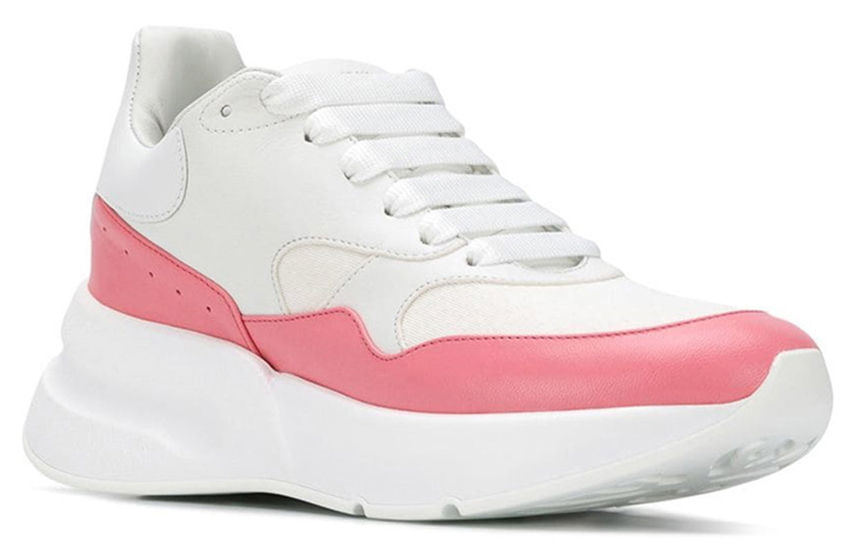 (WMNS) Alexander McQueen Oversized Runner in Nappa Calf Leather 'White Pink' 533710WHT999374