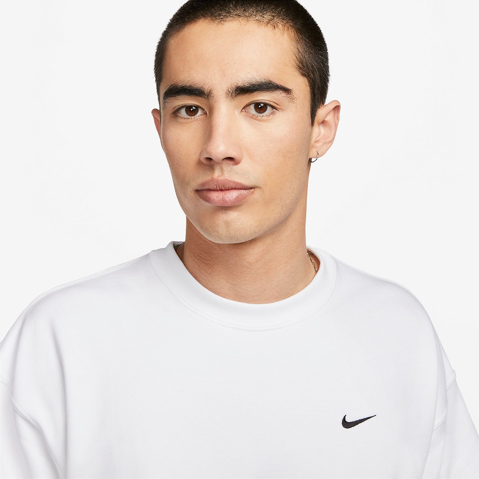Nike Solo Swoosh Men's Short Sleeve French Terry Top 'White' DX0881-100