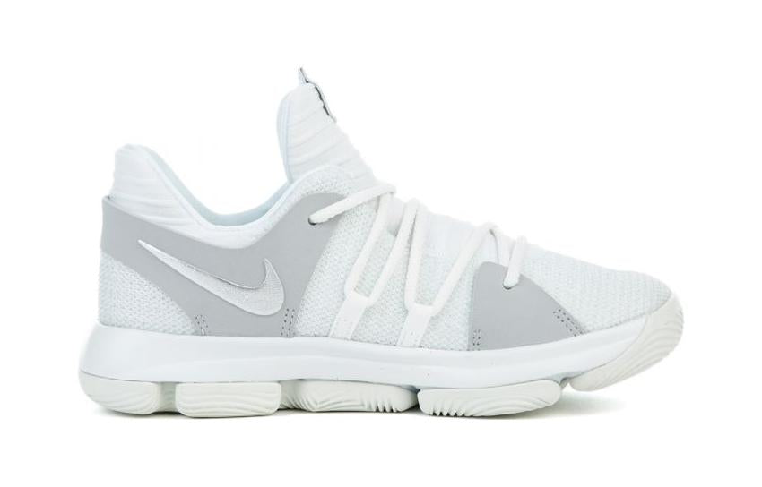 (PS) Nike KD 10 'White Chrome-pure Platinum' 918364-100
