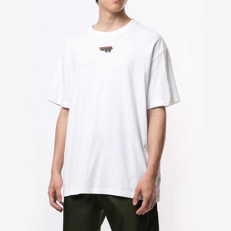 Off-White logo Printing Short Sleeve White OMAA038E20JER0120110