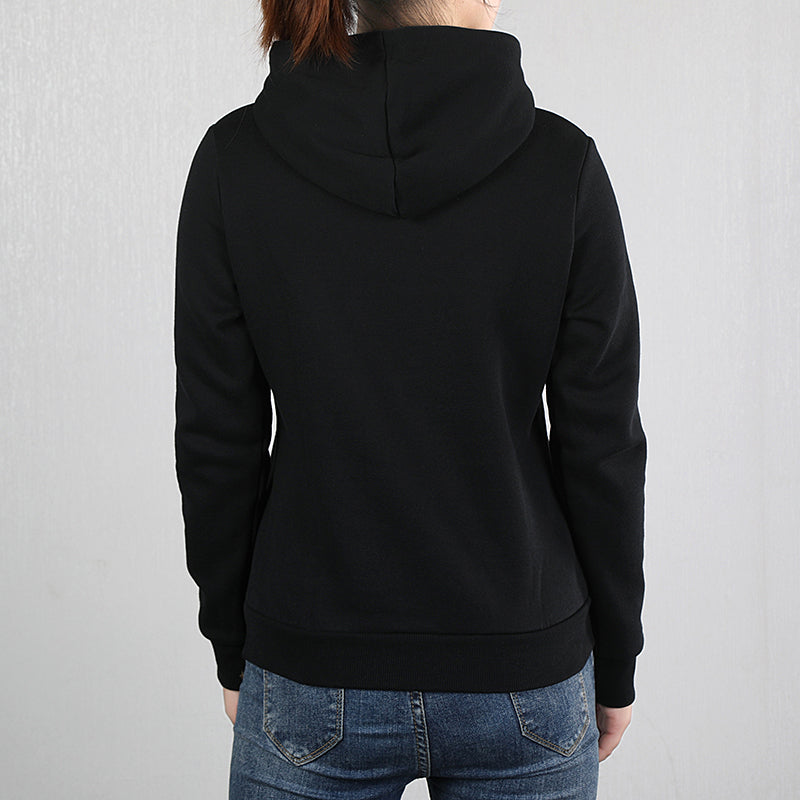 (WMNS) PUMA Sports Running Casual Fleece Lined Stay Warm Hoodie Black 581632-01
