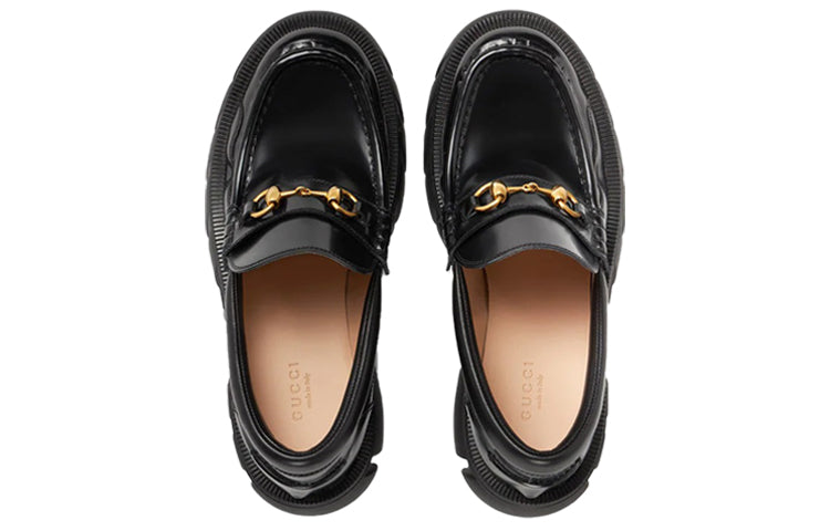 (WMNS) Gucci Loafer with Horsebit 'Black Leahter' 656869-DKSD0-1000