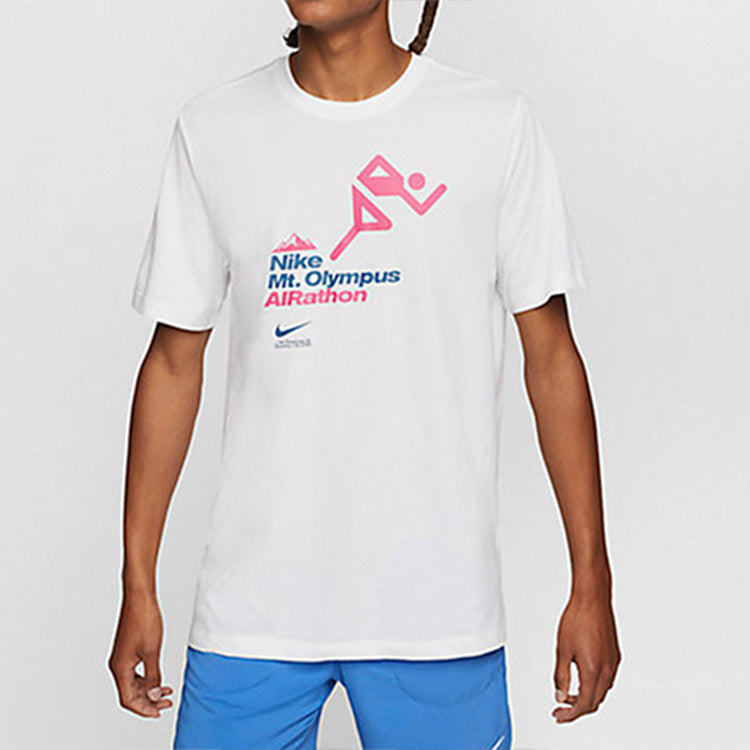 Nike Airathon Round Neck Short Sleeve White CW2854-100