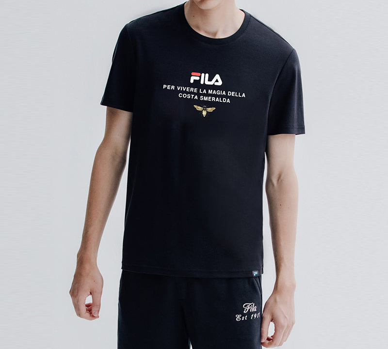 FILA Printing Sports Short Sleeve Blue F11M028122F-NV