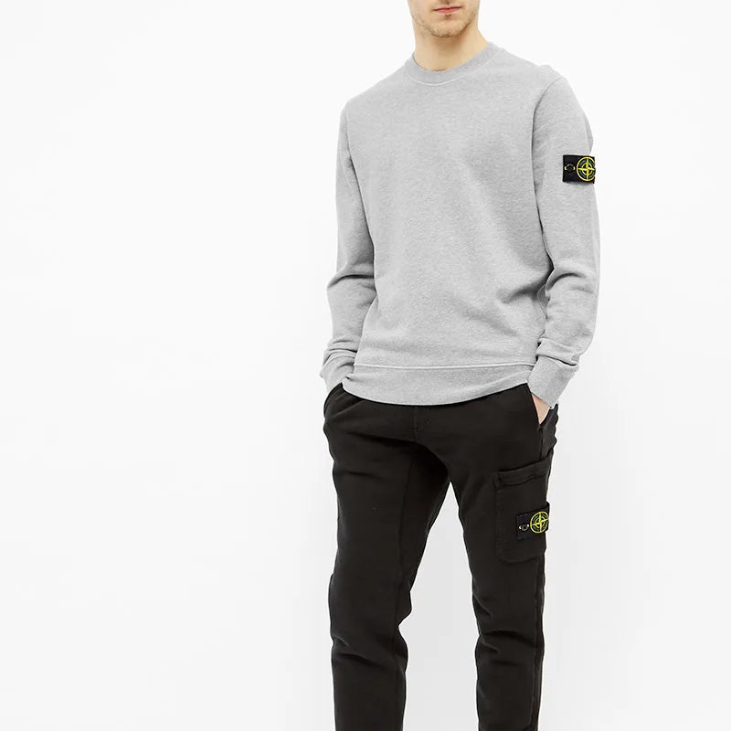 STONE ISLAND Knit Pullover Detachable Gray 721563051-V0M64