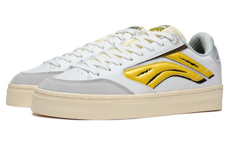 Li-Ning x Pablo Ientile Superwave 180 Lo Leather Skate Shoes 'White Yellow' AECT021-1