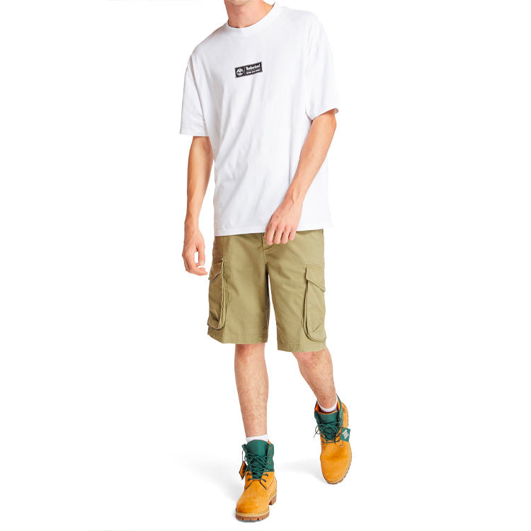 Men's Timberland SS20 Earth Series Printing Short Sleeve White A2B51100
