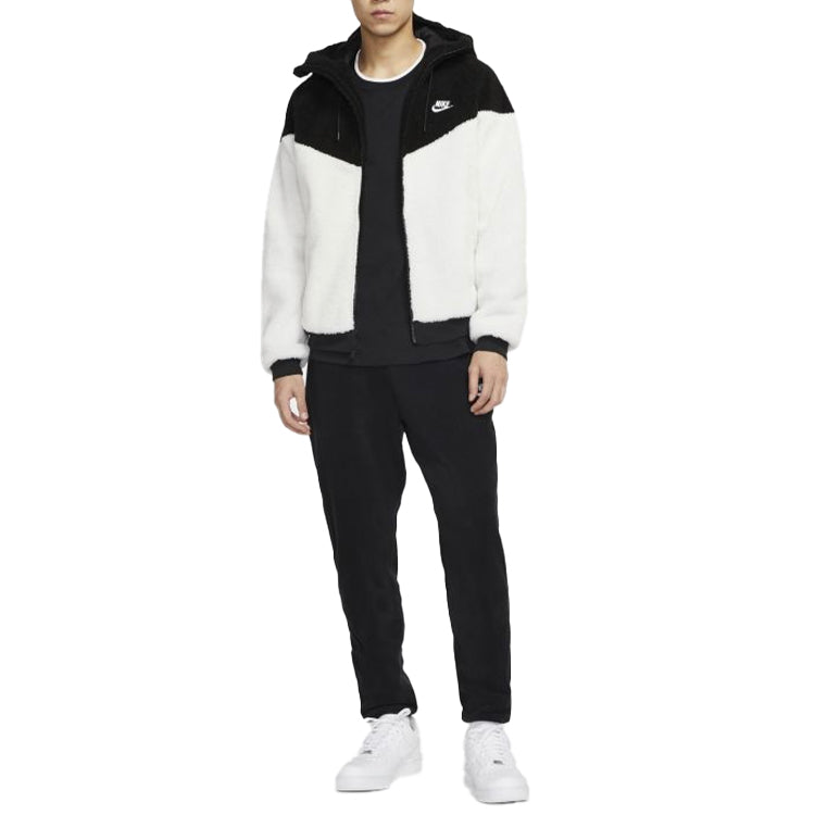 Nike Windrunner lamb's wool Stay Warm Athleisure Casual Sports polar fleece Jacket Creamy White DD0300-016