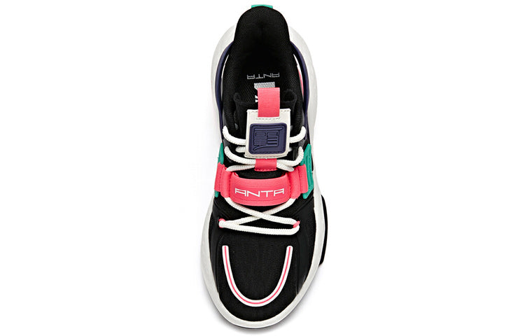 (WMNS) ANTA Life Life Series Sneakers 'Black Pink' 122038081-4