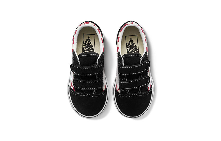 (TD) Vans Old Skool V 'Checkerboard - Black Red' VN0A344K35U