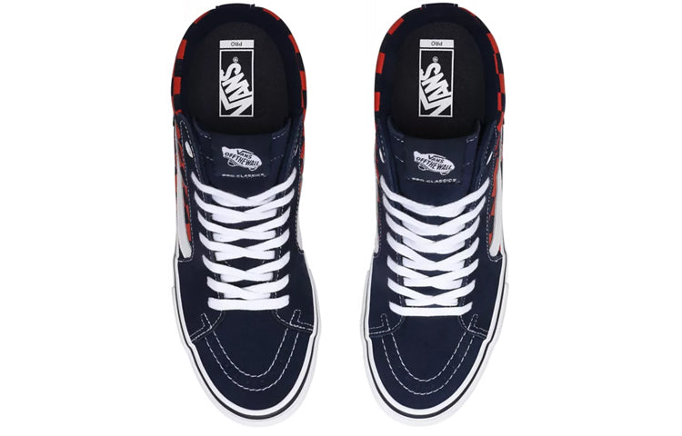 Vans SK8-HI Pro 'Checkerboard - Navy Orange' VN000VHGW7E