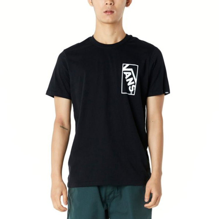 Vans Alphabet Printing Casual Short Sleeve Couple Style Black VN0A4P56BLK