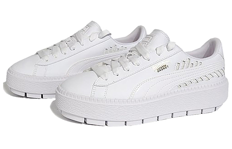 (WMNS) PUMA Platform Trace Metallic C Sneakers White 369170-02