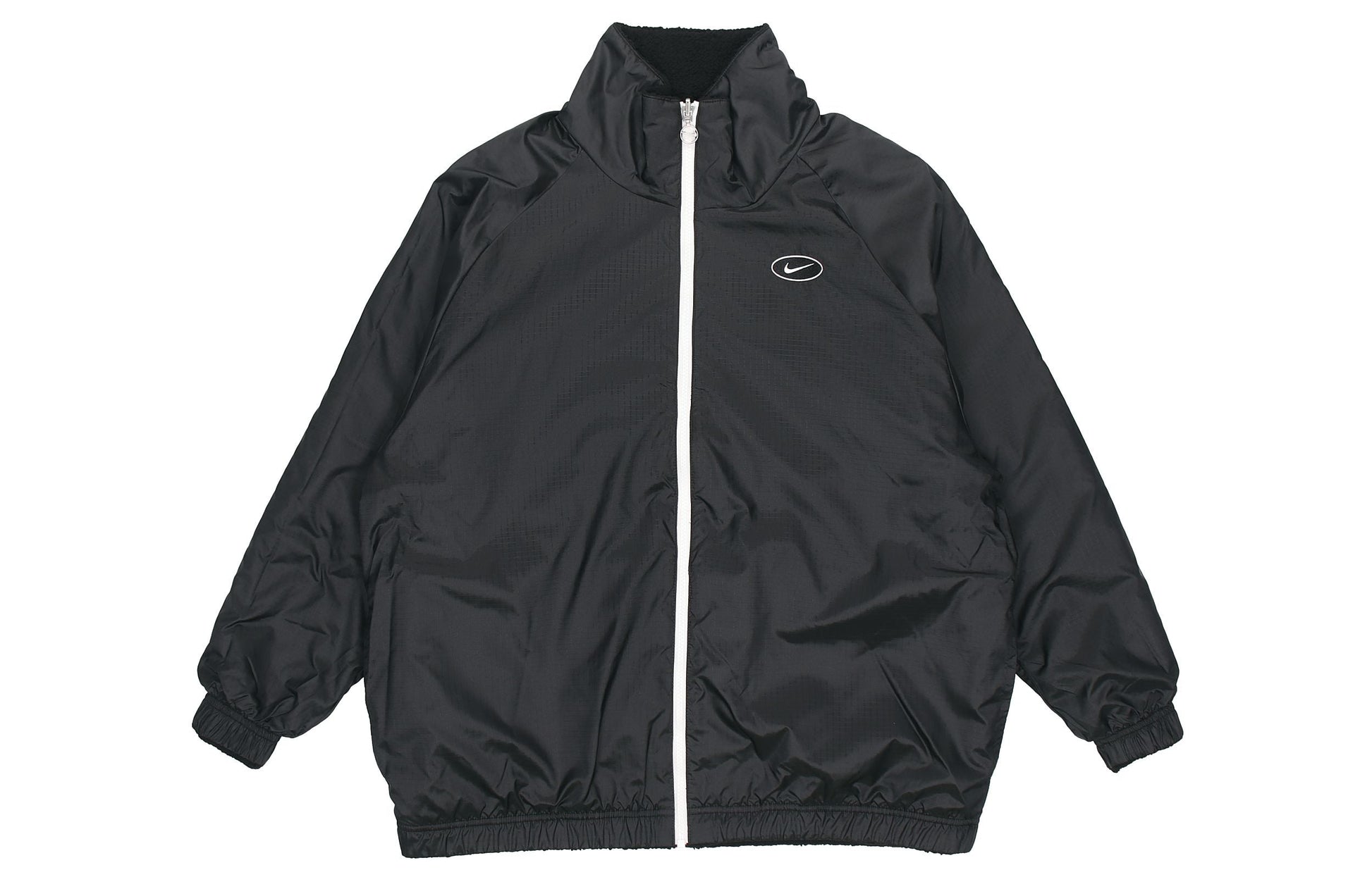 (WMNS) Nike Large Logo Reversible lamb's wool Jacket Black CZ4064-010
