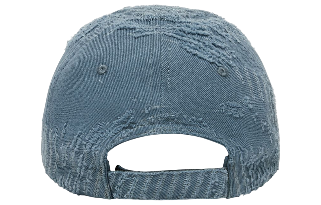 (WMNS) Balenciaga Laser Destroyed Logo Ball Cap 'Fade Blue' 719281410B24090
