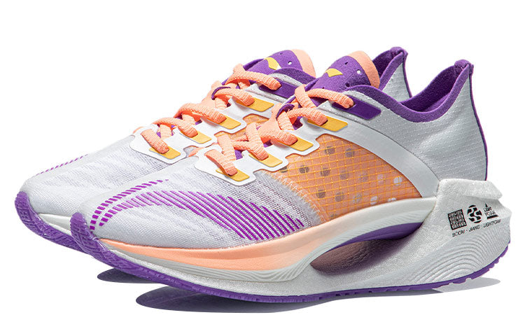 (WMNS) Li-Ning Essential 'White Orange Purple' ARHR122-7