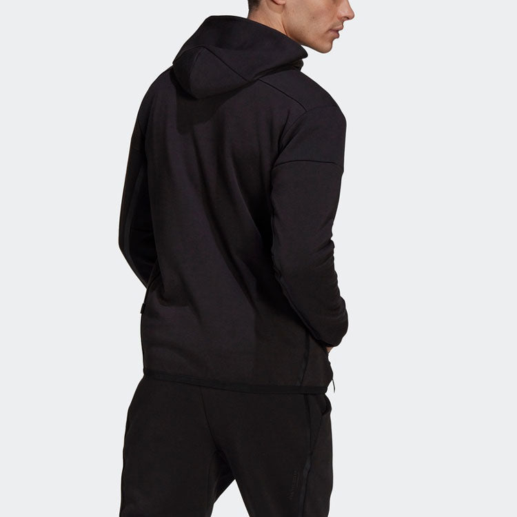 adidas Sports Stylish Hooded Jacket 'Black' H31037
