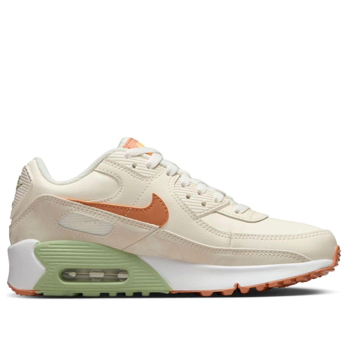 (GS) Nike Air Max 90 Leather 'Pale Ivory Honeydew' CD6864-122