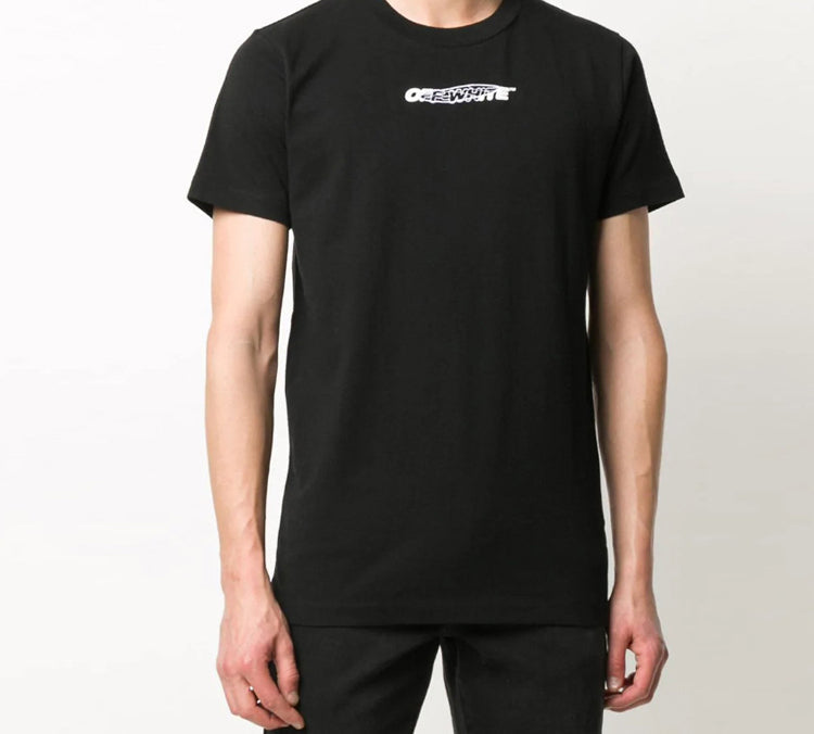 Off-White Back Printing Short Sleeve Ordinary Version Black OMAA027E20JER0041001