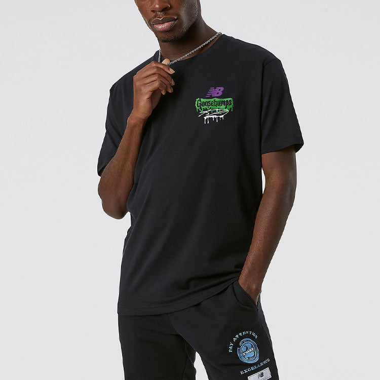New Balance Hoops KL2 Goosebumps Short Sleeve T-shirt Asia Sizing 'Black' MT13928-BK