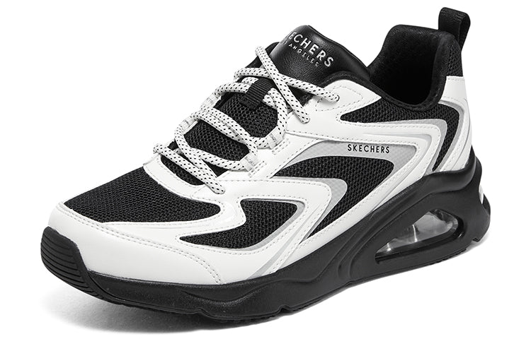 (WMNS) Skechers Tres-Air 'Street Fl-Air - Black White' 177424-BKW